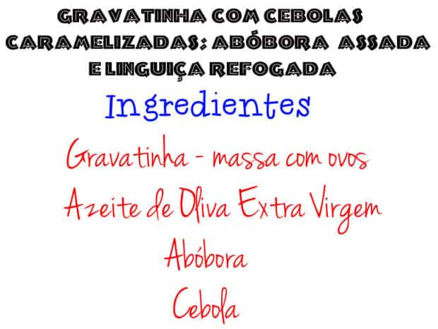 receita gravatinha